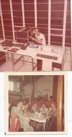 Rafael reparando central telex EDX y Celebracion en cd de Mexico con amigos de Mex,Gua y Mex y el buen amigo Mucio Q.E.P.D
